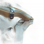 COURRÈGES Sac à main Courrèges 2 en 1 cuir marron anse transparente