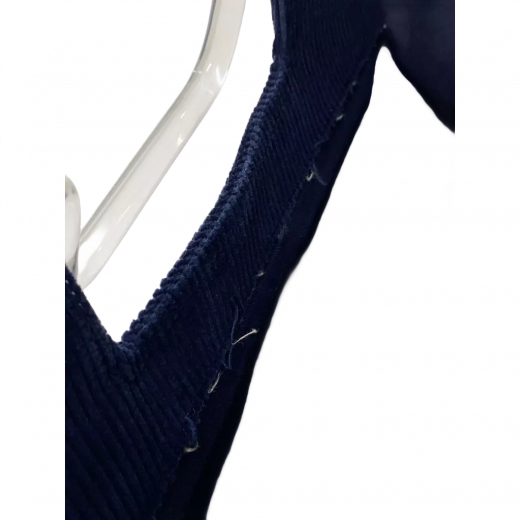 COURRÈGES sac velour bleu marine anse carré