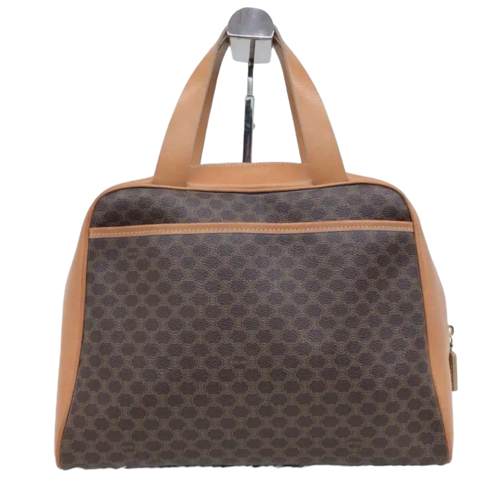 CELINE sac boston motif Macadam & logo cuir