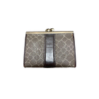 Nina Ricci Coin Purse Brown Vintage Clasp Wallet Leather