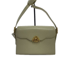 UNGARO Sac bandoulière cuir grainé crème fermoir cœur doré