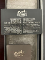 HERMES Kelly Lock Gold-Tone Brown Leather Swiss Made Watch