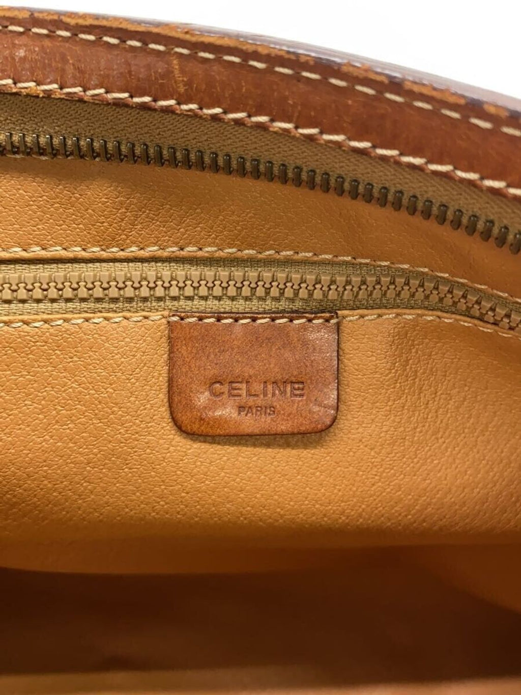 CÉLINE Pochette clutch toile Macadam marron