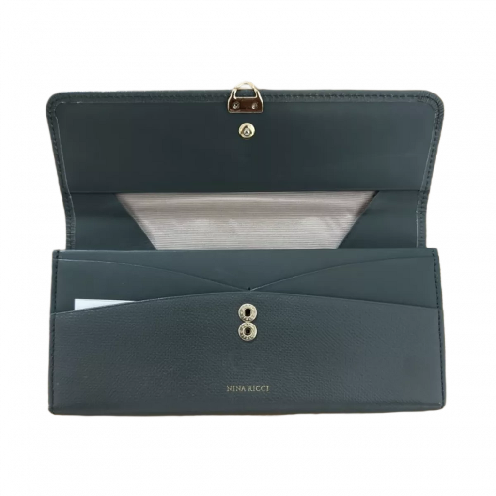 NINA RICCI  Portefeuille long bleu green Nina ricci